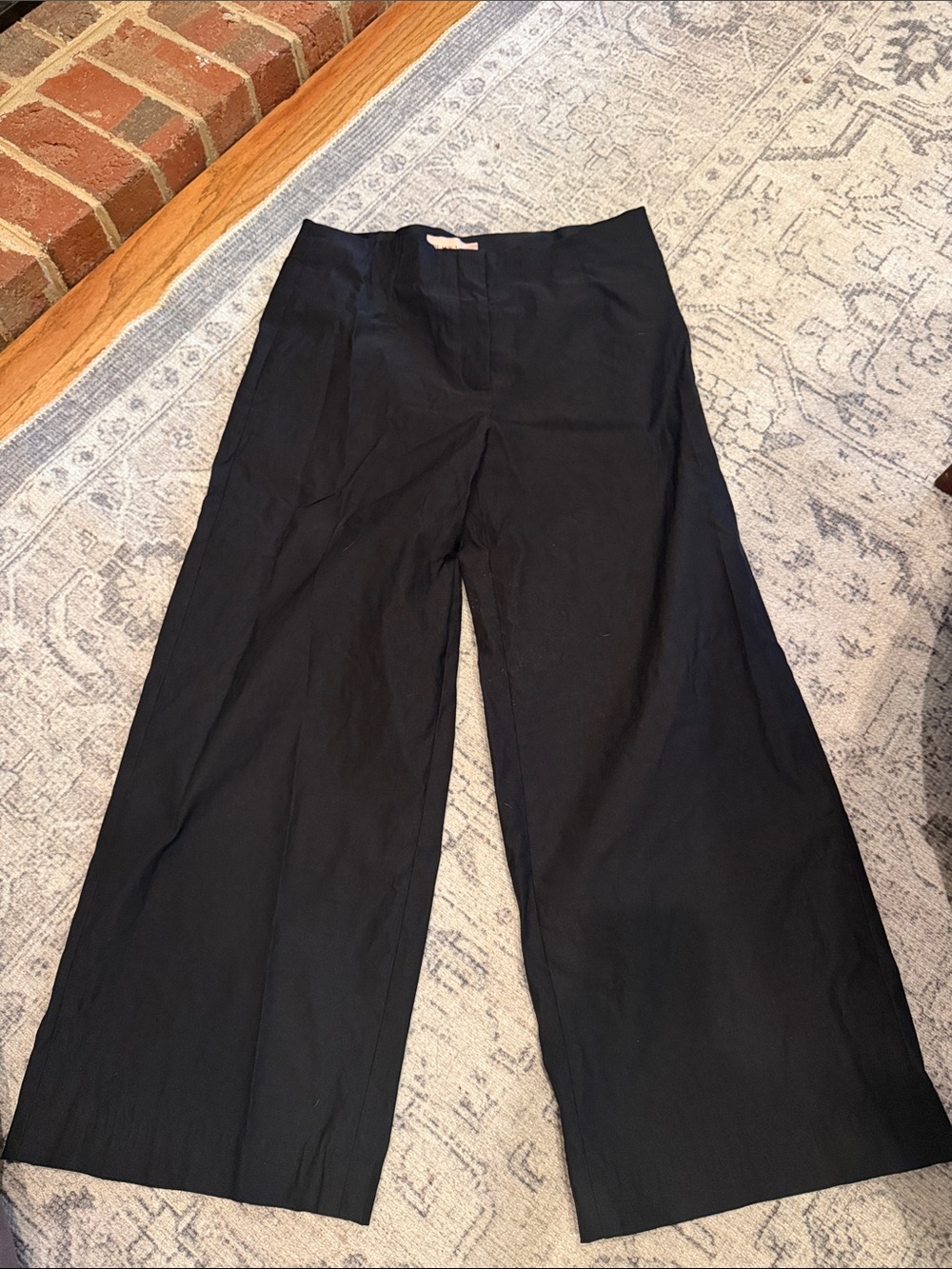Chico's Black Label Black Wide-Leg Trousers